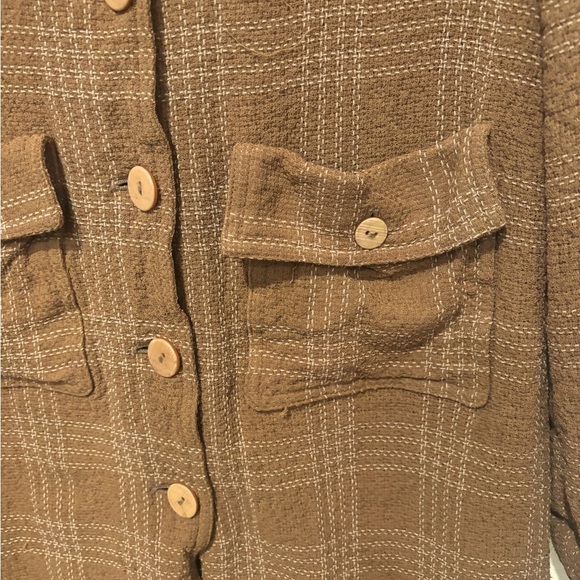 Oscar de la Renta Brown Plaid Blazer, button down in size 6 - Picture 11 of 16